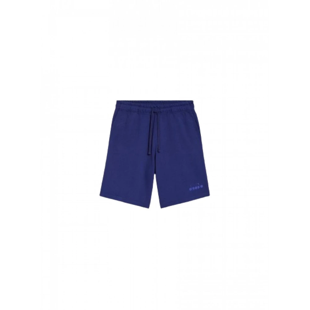 Diadora Katoenen Bermuda Shorts Loose Fit Blue Heren