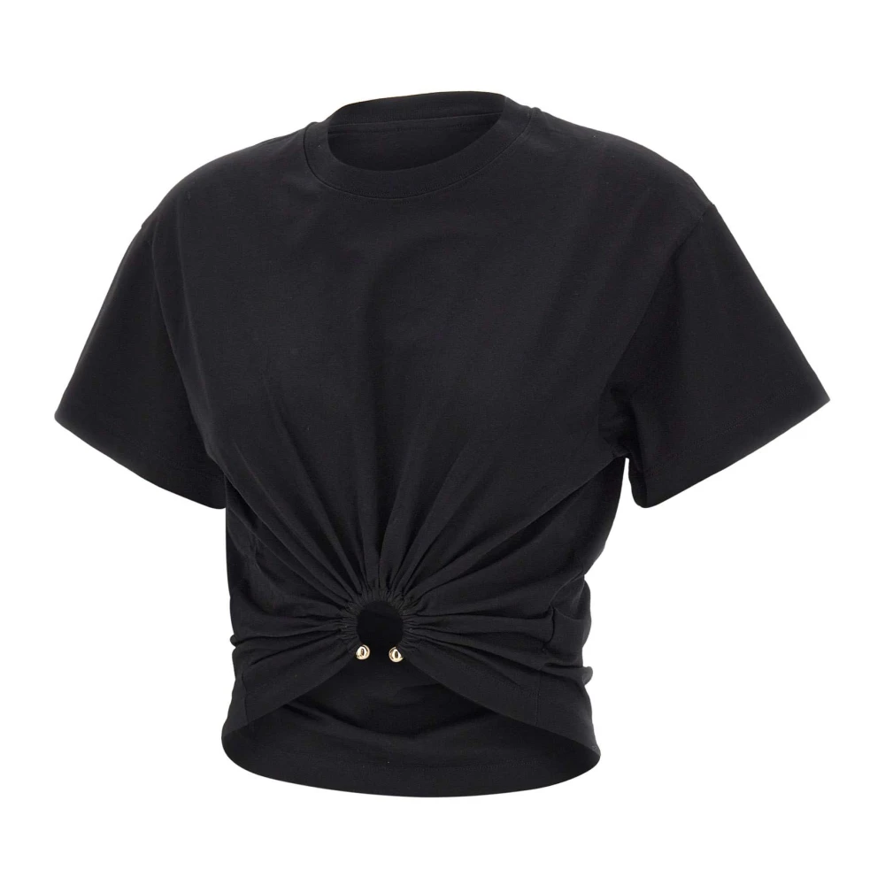 Rabanne Women's Black T-Shirts And Polos - T-Shirts - Xs - Tops