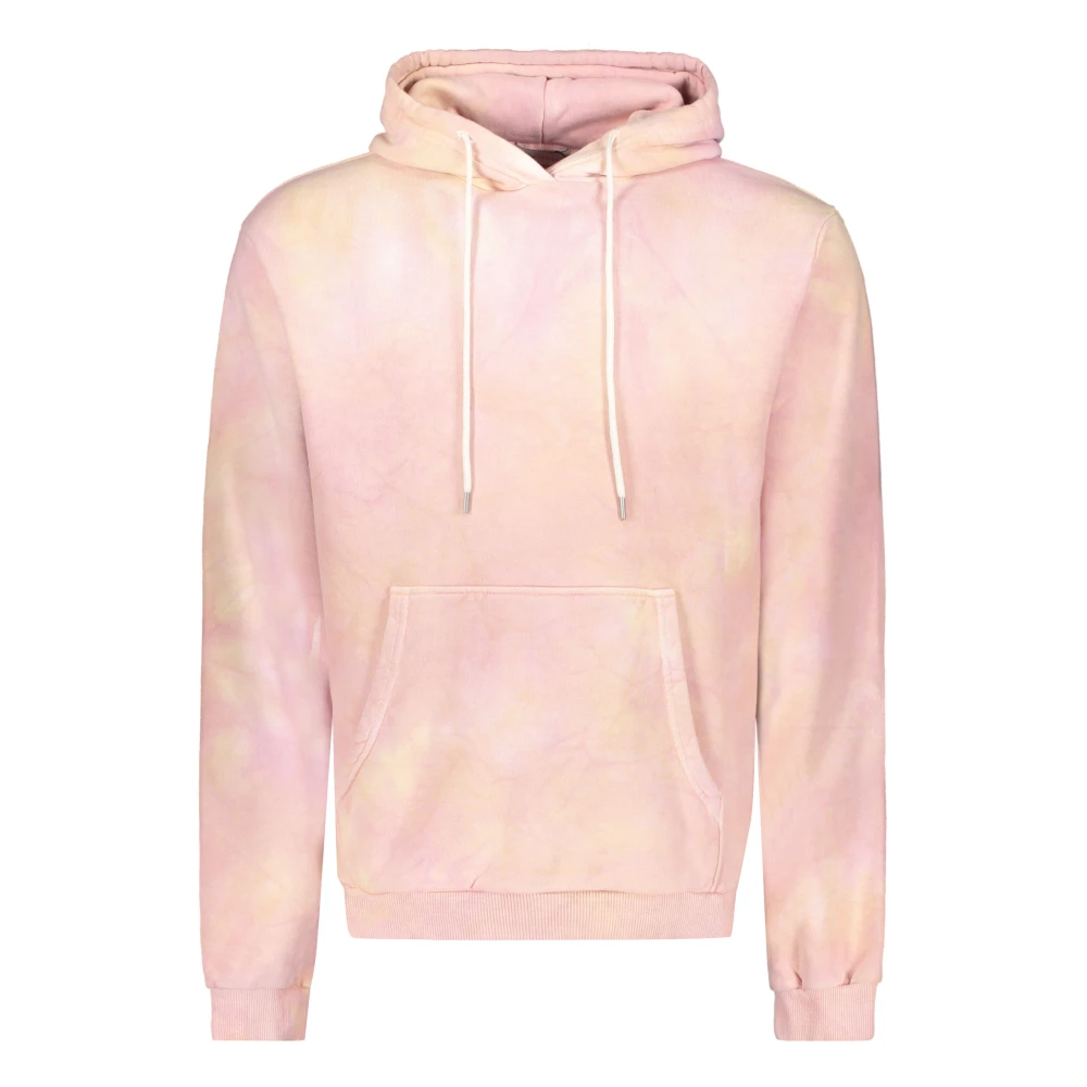 John Elliott Tie Dye Katoenen Hoodie Pink Heren