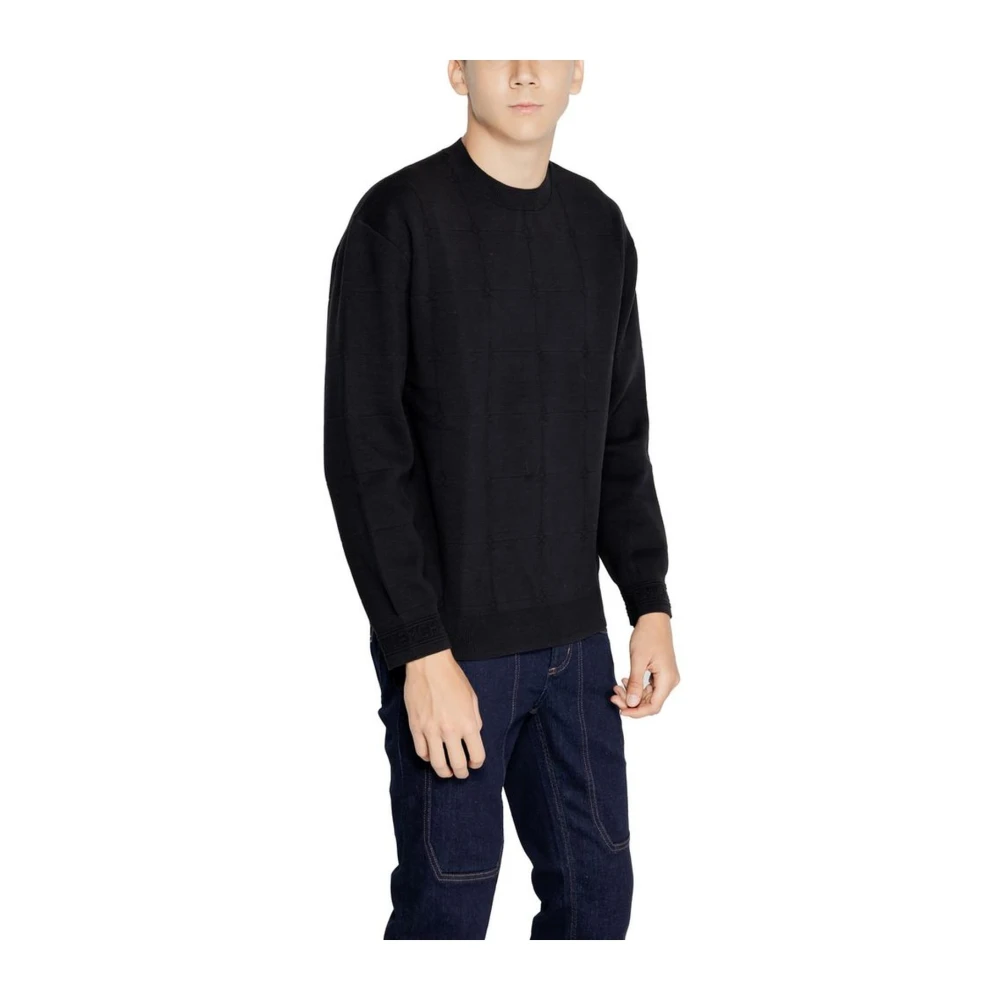 Armani Exchange Zwart Katoen Polyamide Blend T-Shirt Black Heren