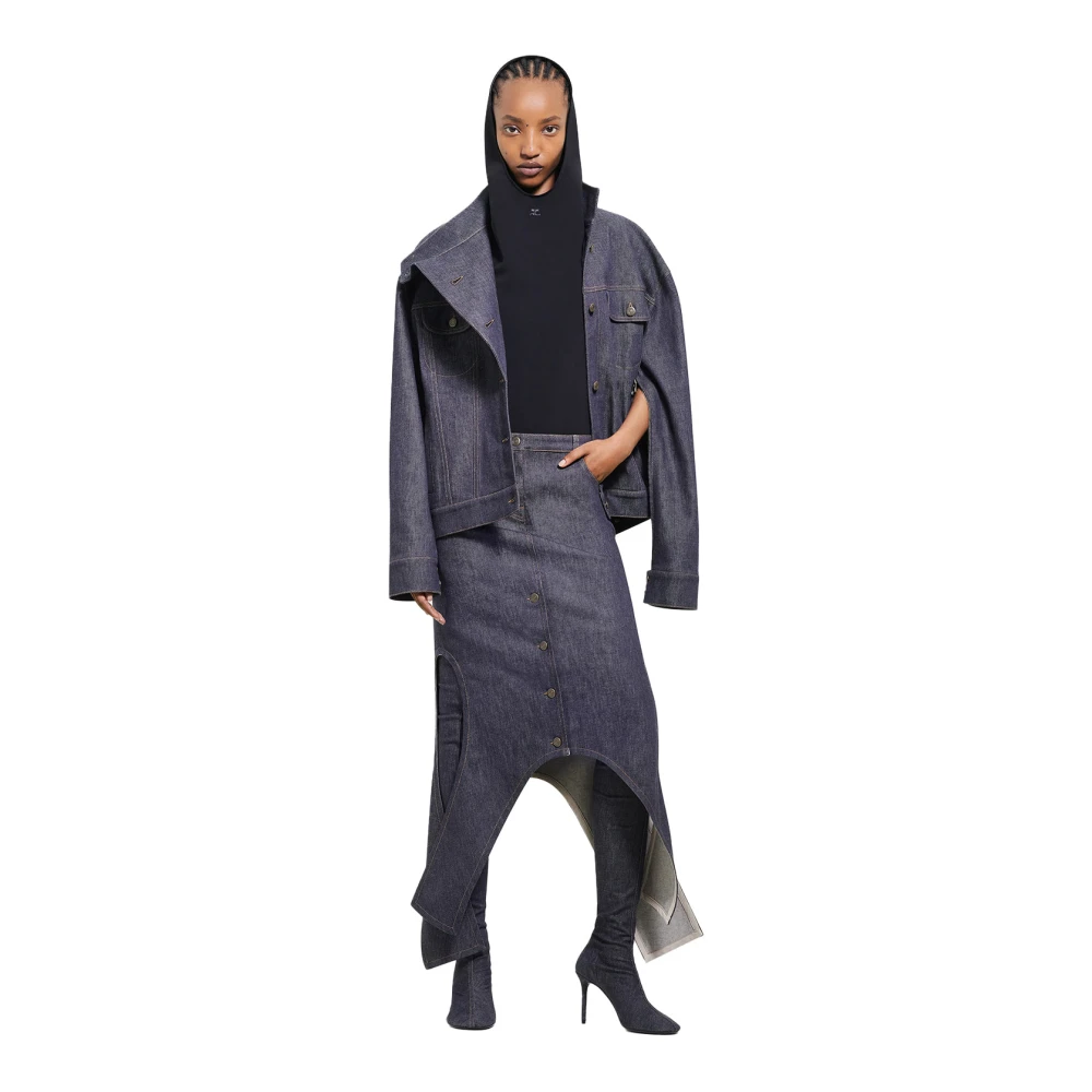 Courrèges Motor Denim Blouson Gray Dames