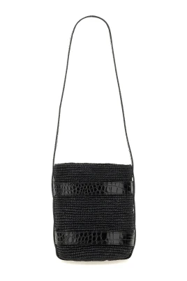 Raffia Med Läder Bucket