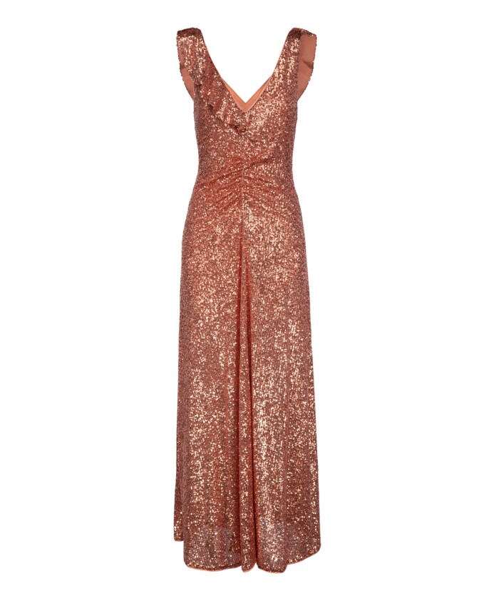 robe-longue-evasee-a-sequins-et-col-v