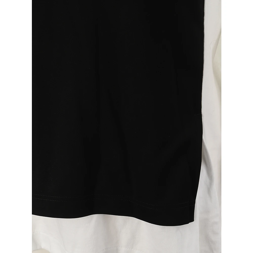 Comme des Garçons Contrasterende Front Tanktop T-shirt Black Heren