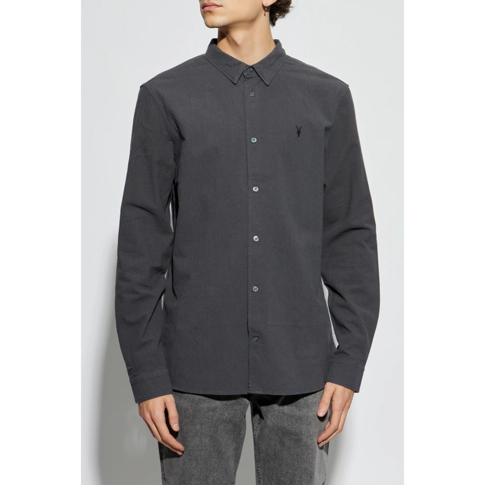 AllSaints Lovell Shirt Gray Heren