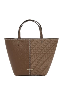 Flora Medium Signature Logo och Tote-väska i pebble-läder