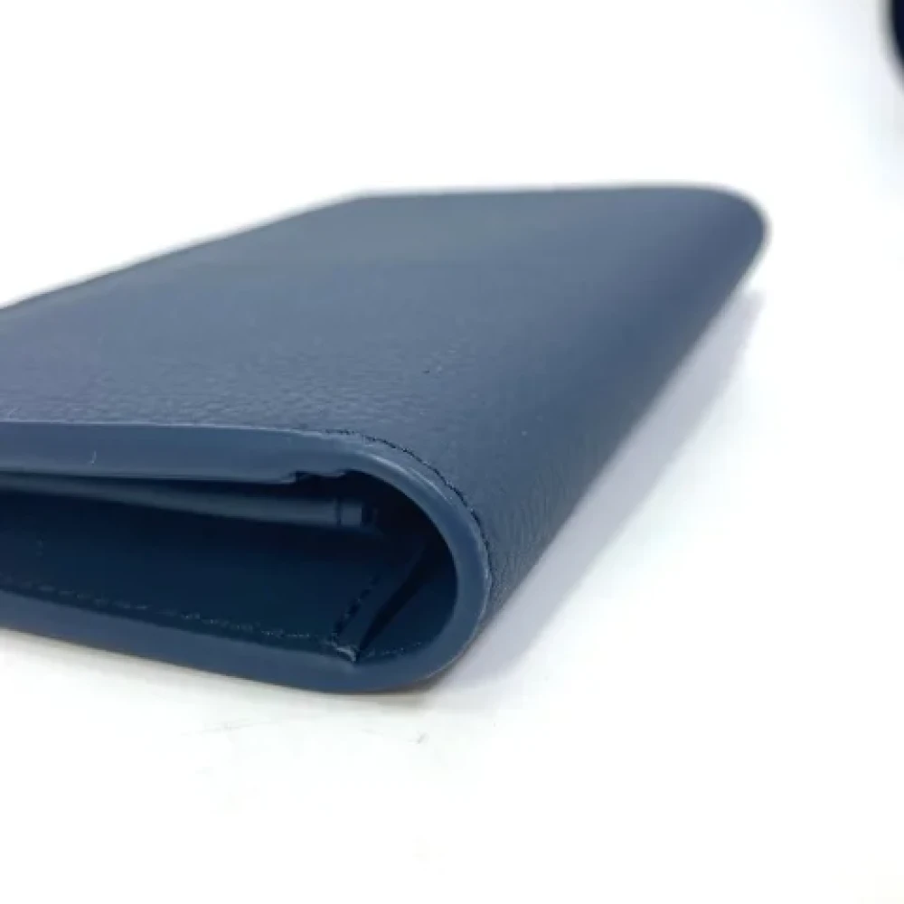 Louis Vuitton Vintage Pre-owned Leather wallets Blue Heren