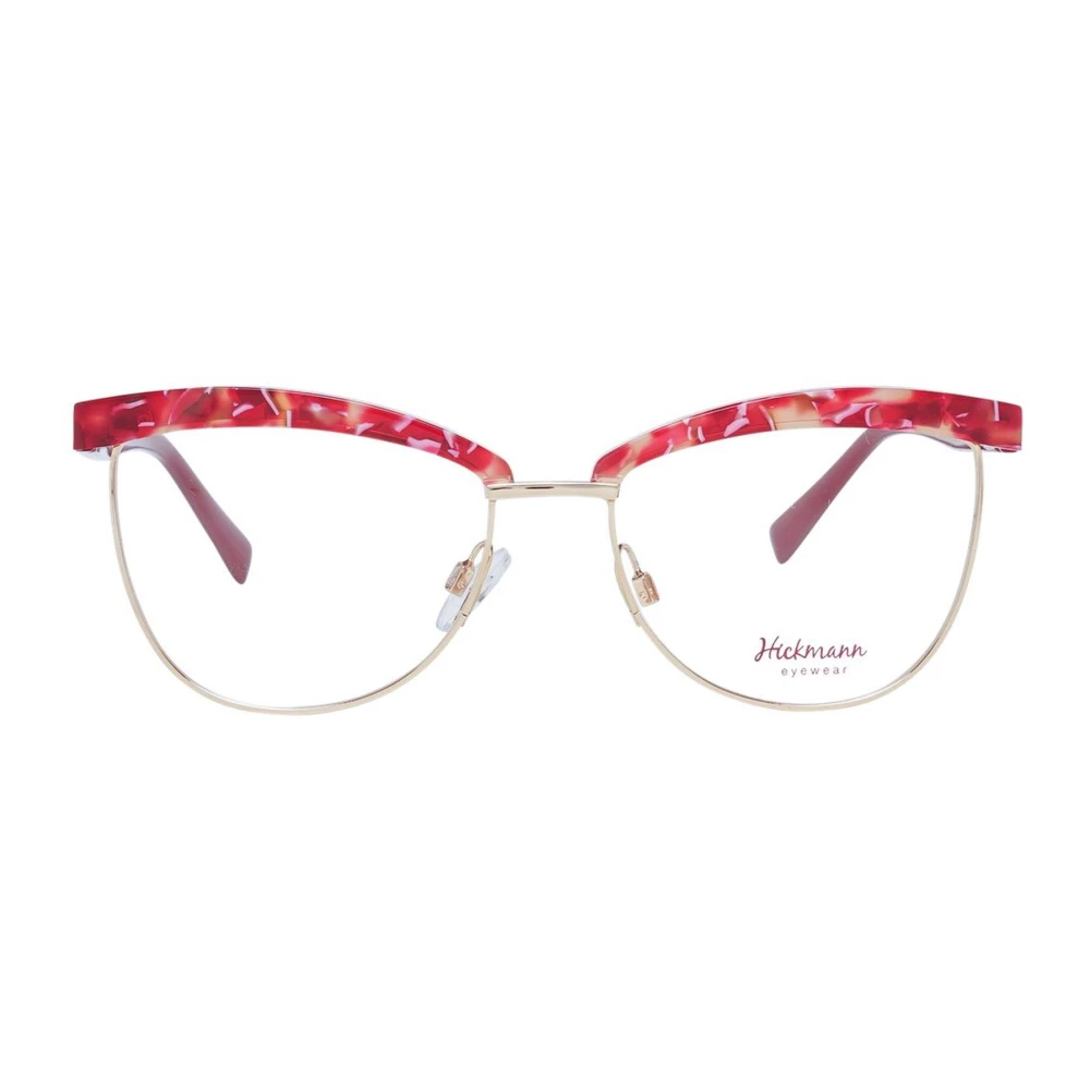 Ana Hickmann Rode Vierkante Metalen Optische Frames voor Vrouwen Red Dames