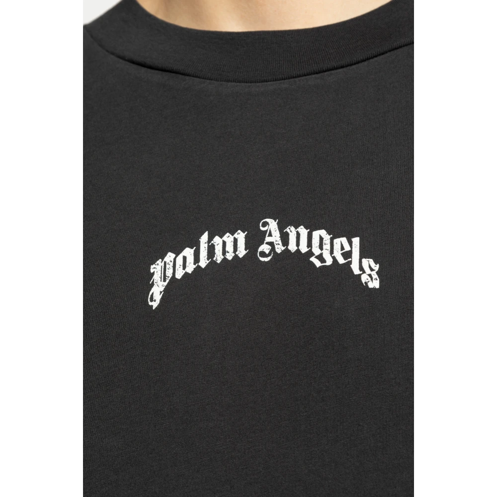 Palm Angels T-shirt met print Black Heren