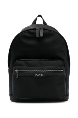 black-nylon-logo-backpack