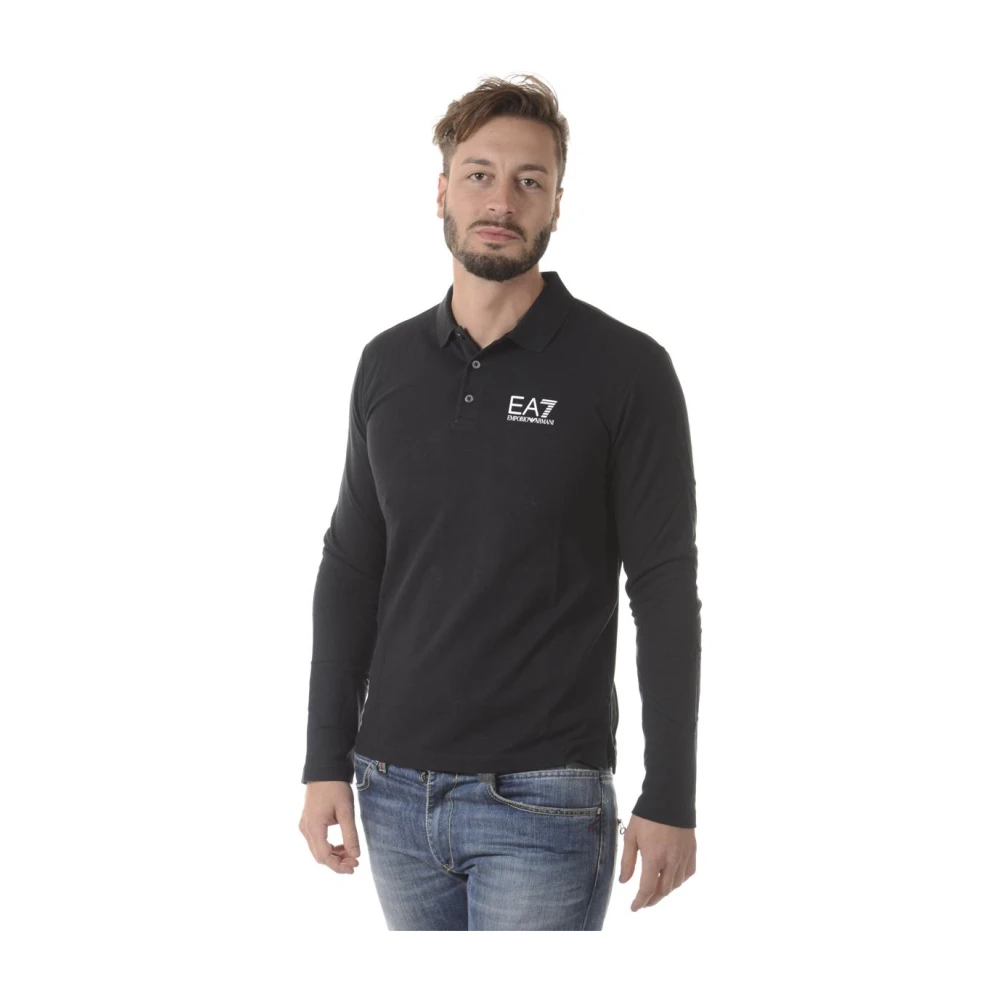 Emporio Armani EA7 Klassieke Polo Shirt voor Mannen Black Heren