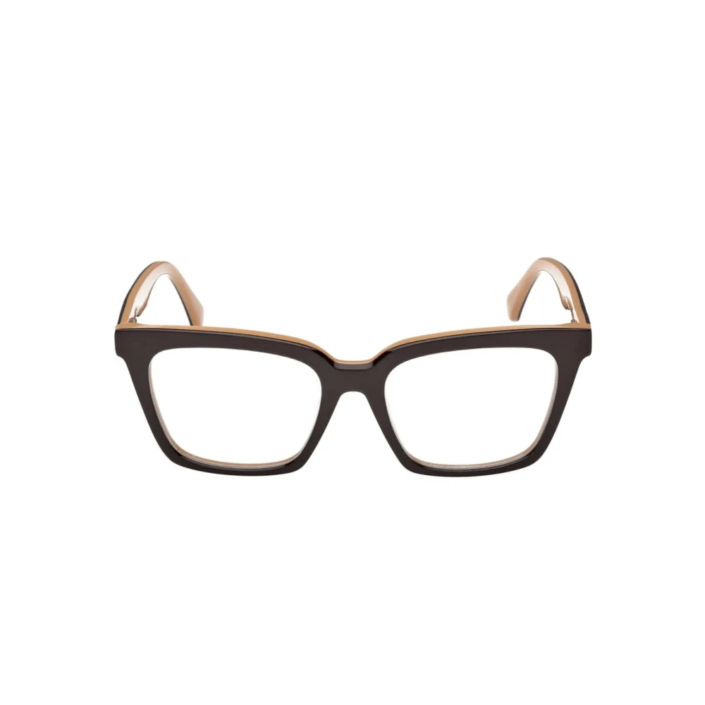 Max Mara Brown Glasses, Female, 52 Mm, Clip Eyeglasses