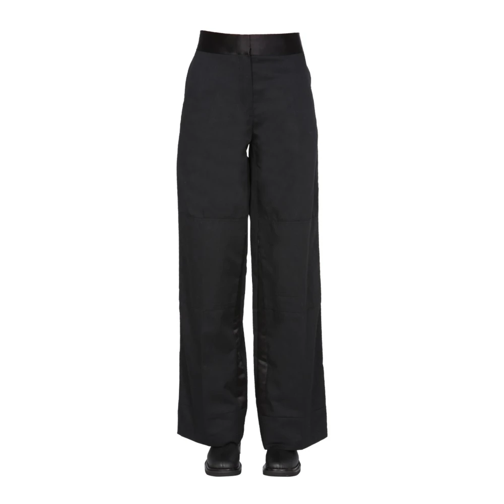 Raf Simons Kvinno Svart Byxor Dam, S, Vida Ben Byxor Med Sidostripe
