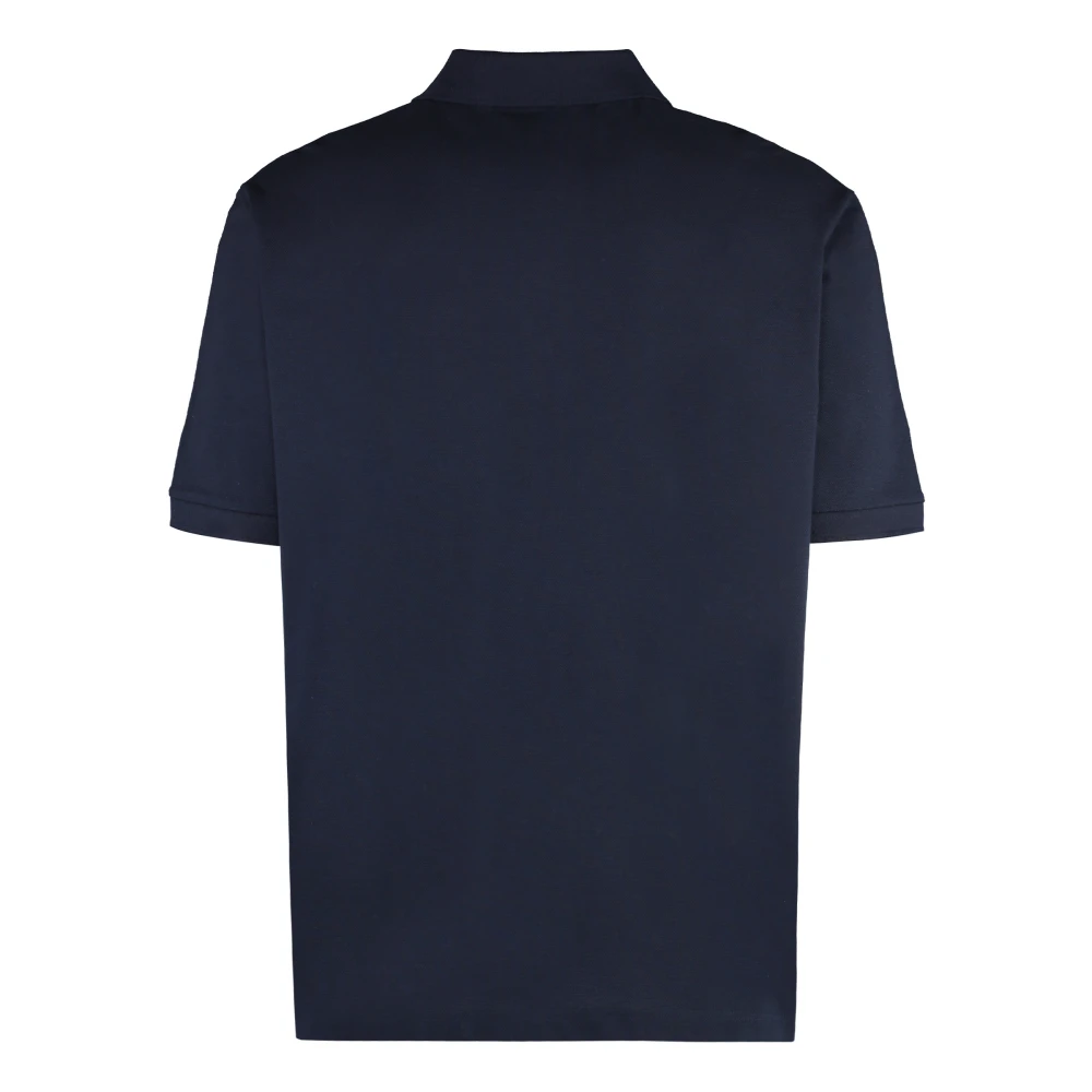 Bottega Veneta Katoenen Piqué Polo Shirt Blue Heren