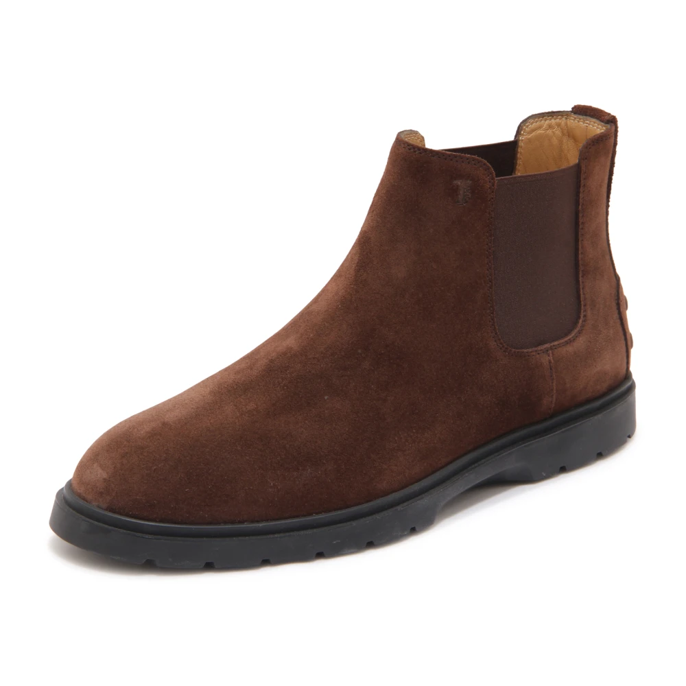 Tod's Men's Brown Chelsea Boots, 6 Uk, Beatles Suede Chelsea Boots