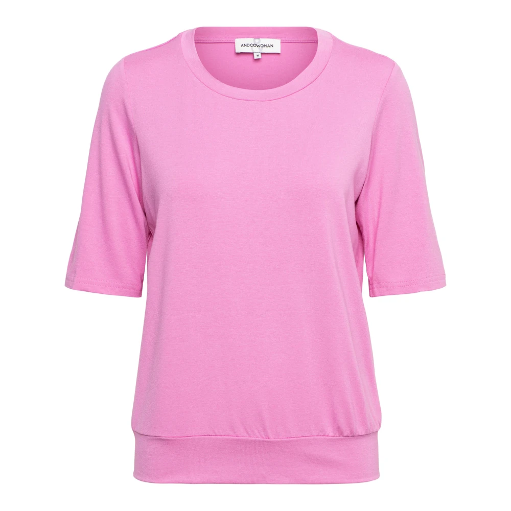 &Co Woman T-shirt met ronde hals Pink Dames