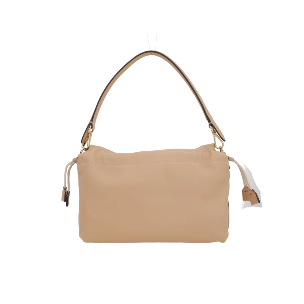 Fendi Lichtroze Leren Handtas met Gouden Hardware Beige Dames