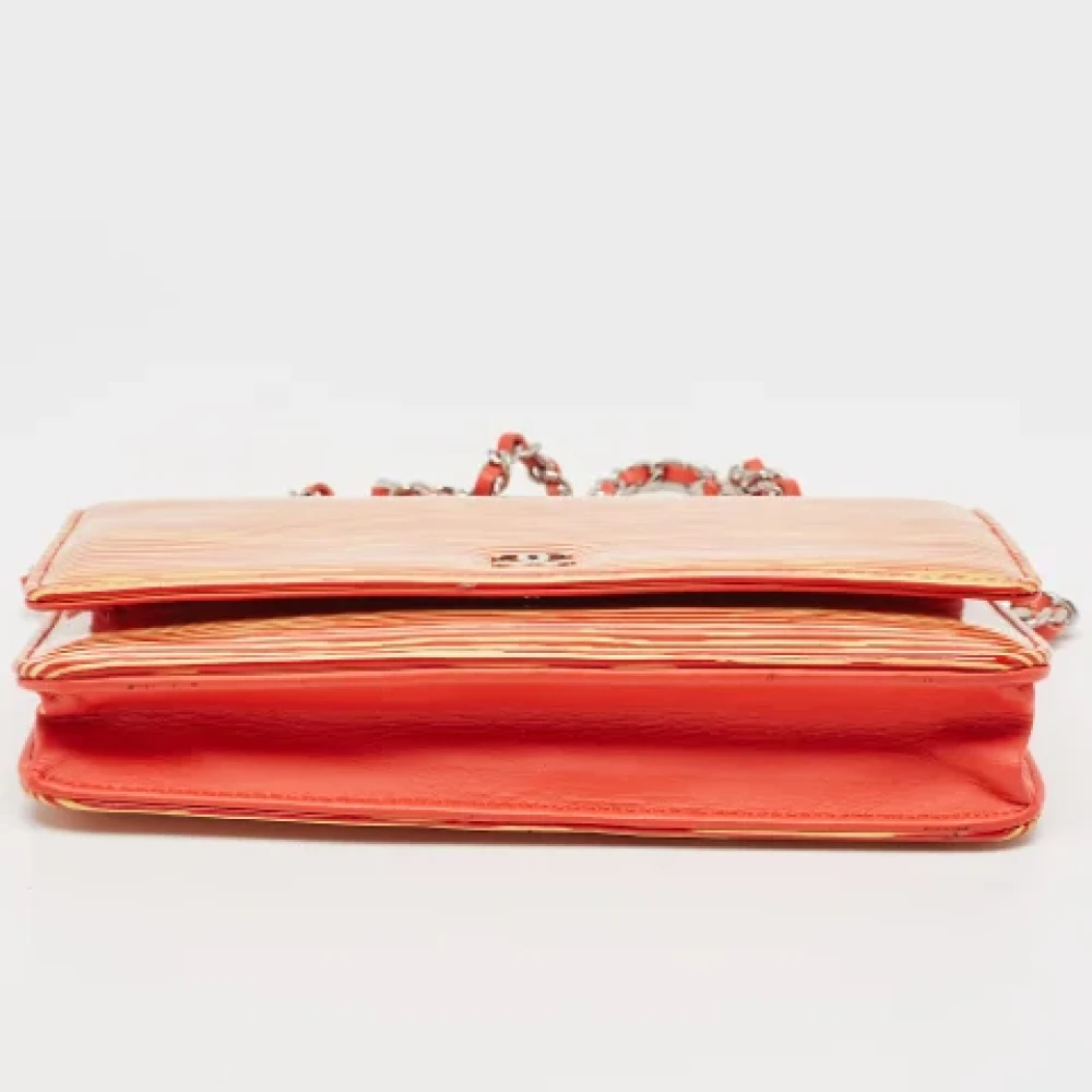 Chanel Vintage Pre-owned Leather wallets Orange Dames