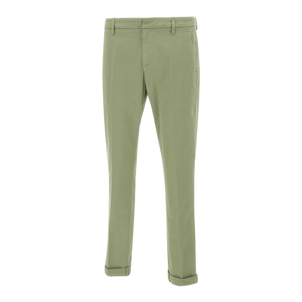 Dondup Men's Green Chinos, W38, Gaubert Trousers
