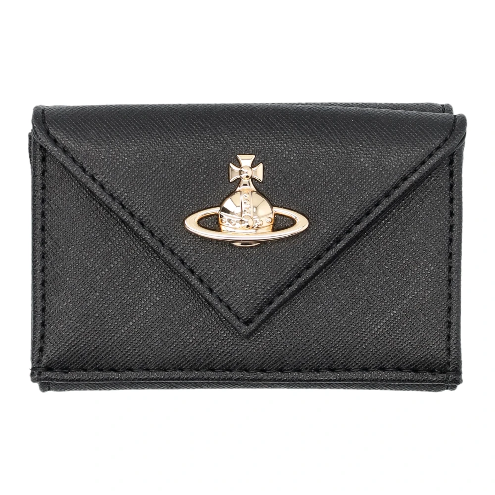Vivienne Westwood Zwarte 3D Orb Envelop Portemonnee Black Dames