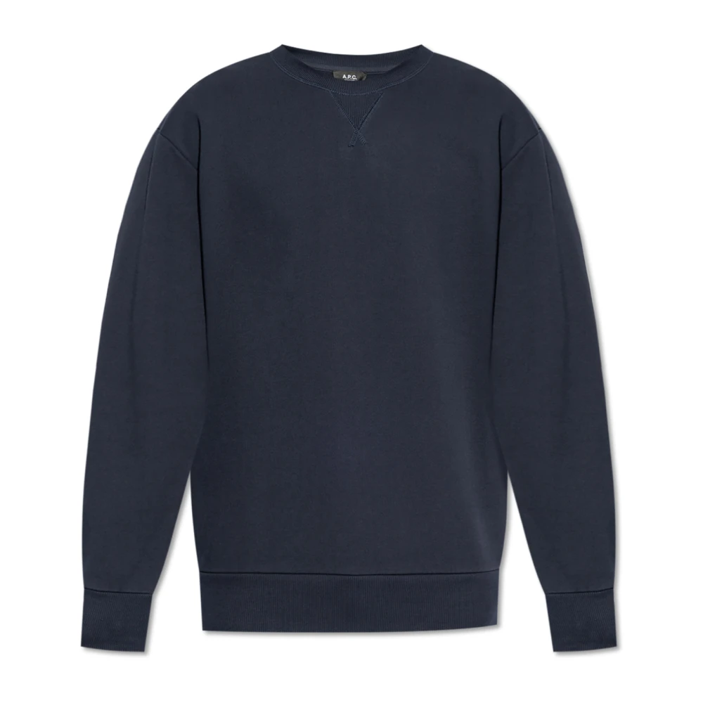 A.p.c. Sweatshirt `Tab` Blue Heren