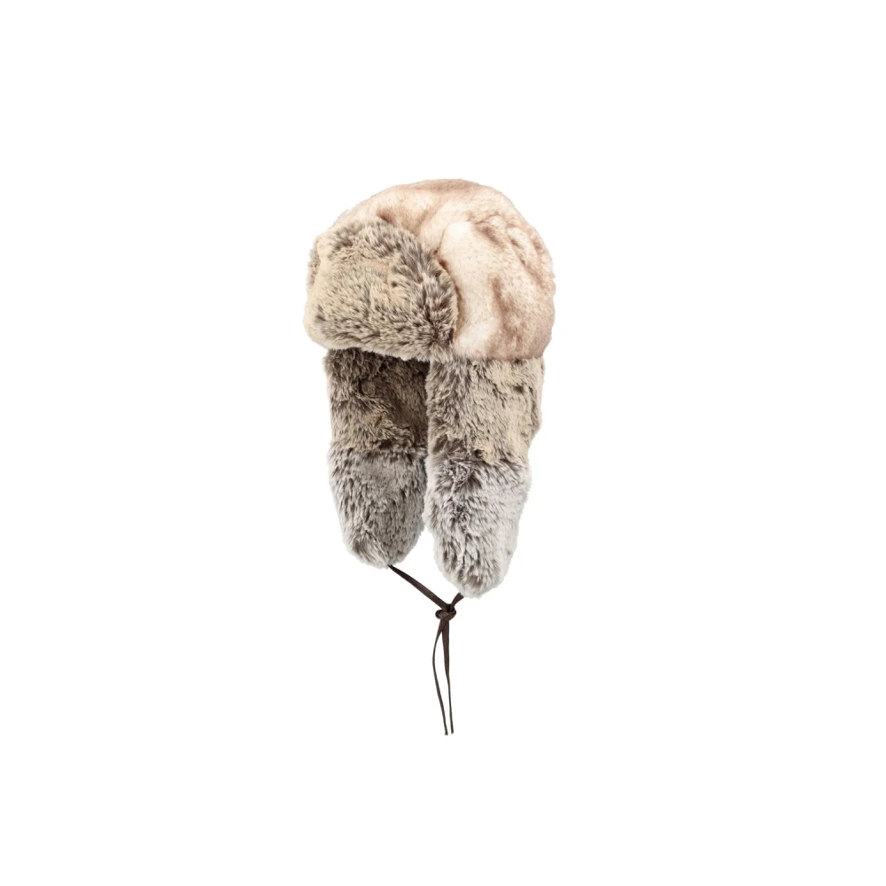 Kangol Women's Beige Accessories, S, Multi Faux Fur Trapper
