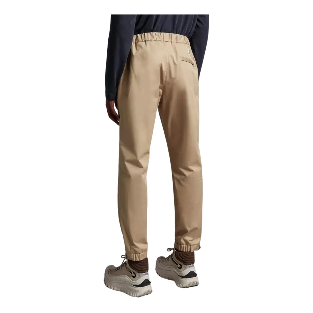 Moncler Beige Gabardine Joggingbroek Beige Heren