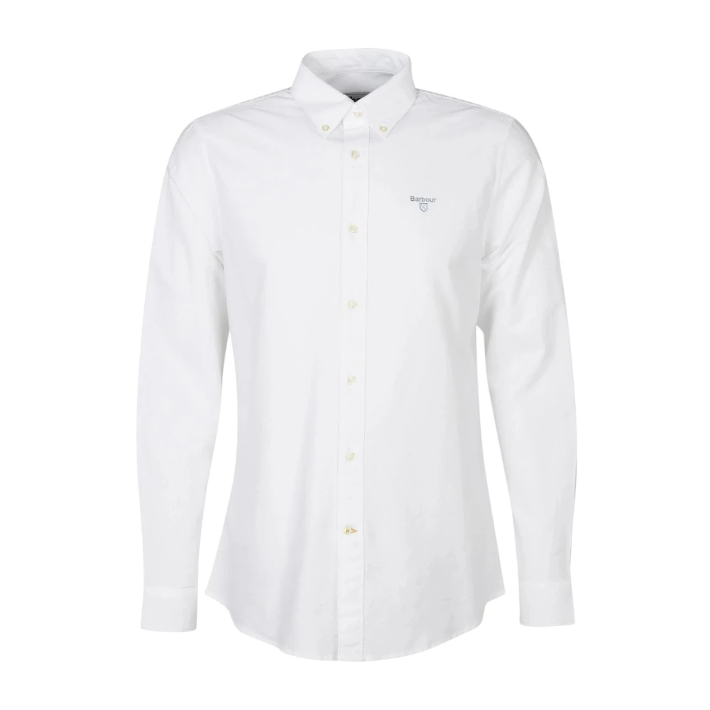 Barbour White Oxford Long Sleeve Shirt - Male - Formal Shirts - M - Shirts
