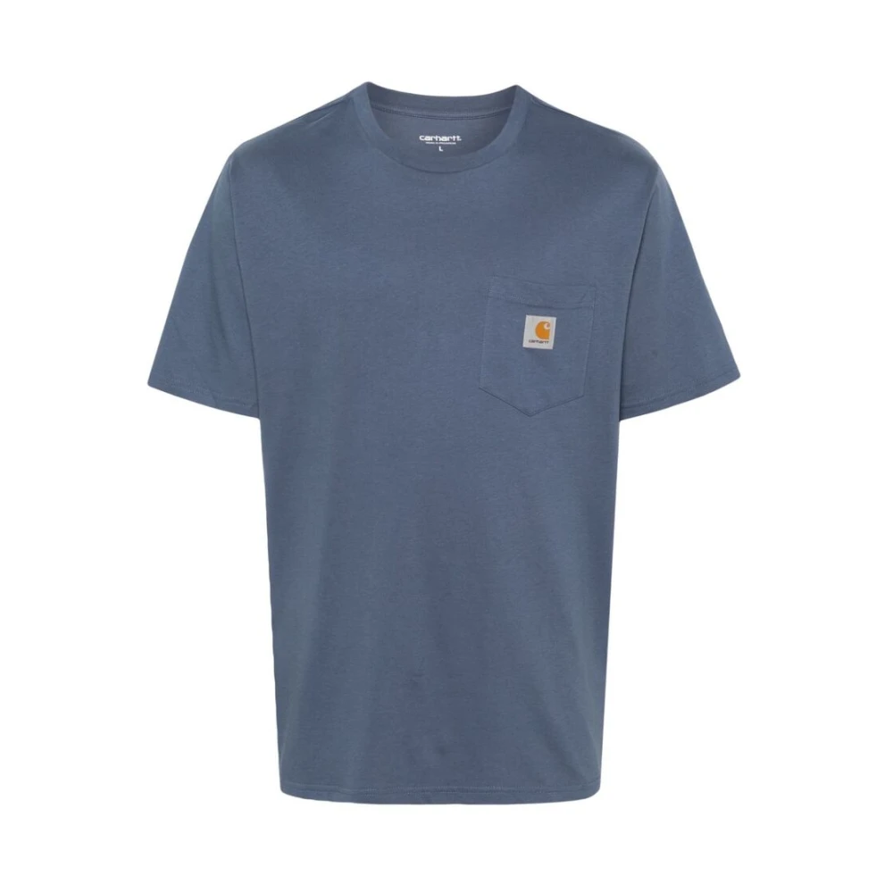 Carhartt WIP Powder Blue Logo Patch T-Shirt Blue Heren