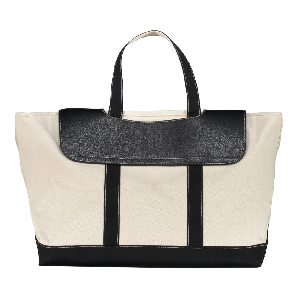 Palm Angels Leren Reistas Beige Heren