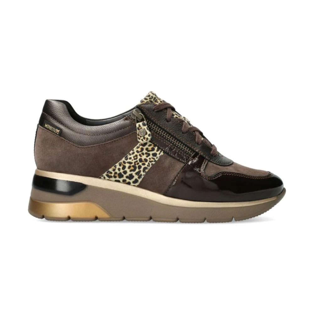 Mephisto Bronzen Sneaker met Rits voor Dames Dames Schoenen Veelkleurig Multicolor