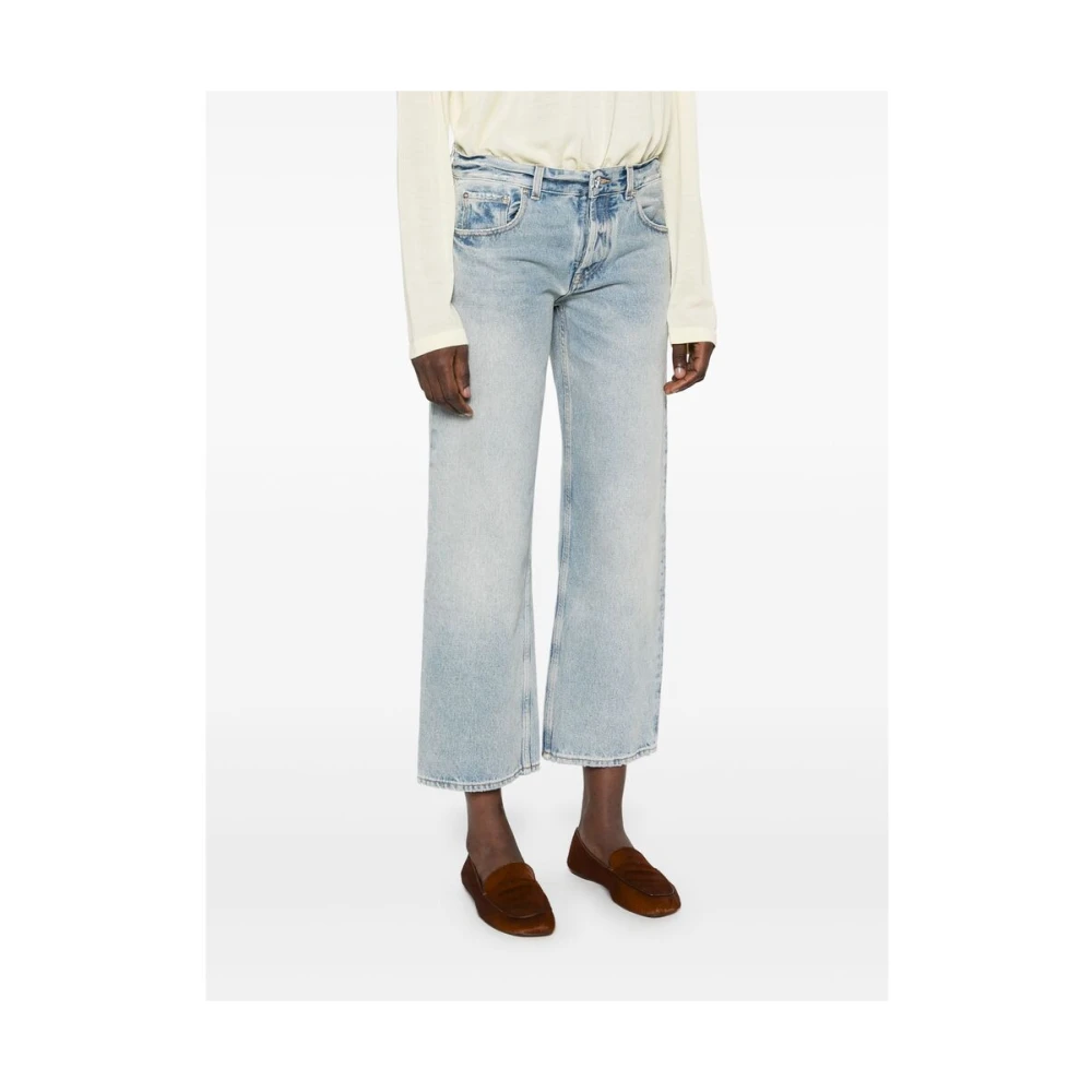 Armarium Lichtblauwe Ripped Jeans Klassieke Stijl Blue Dames