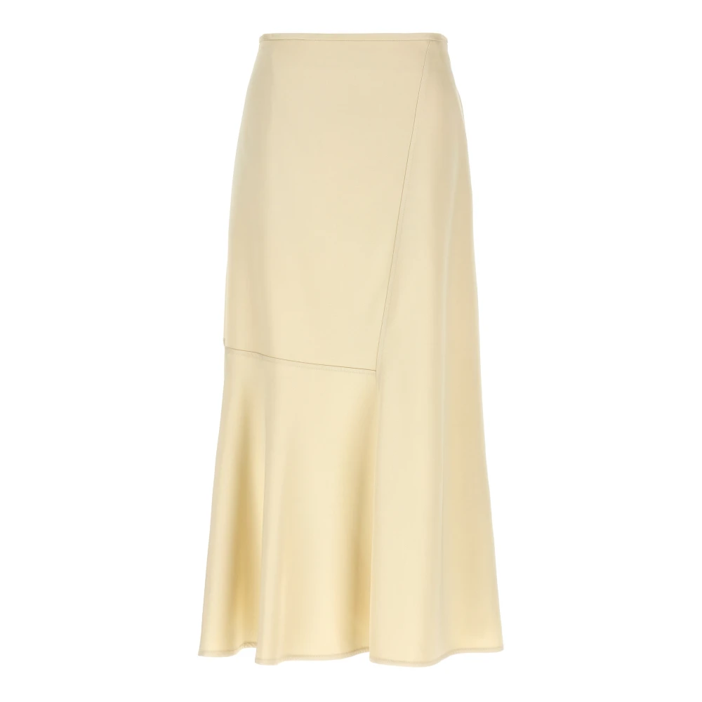 Jil Sander Women's White Skirts - Midi Skirts - Xs - Skirts