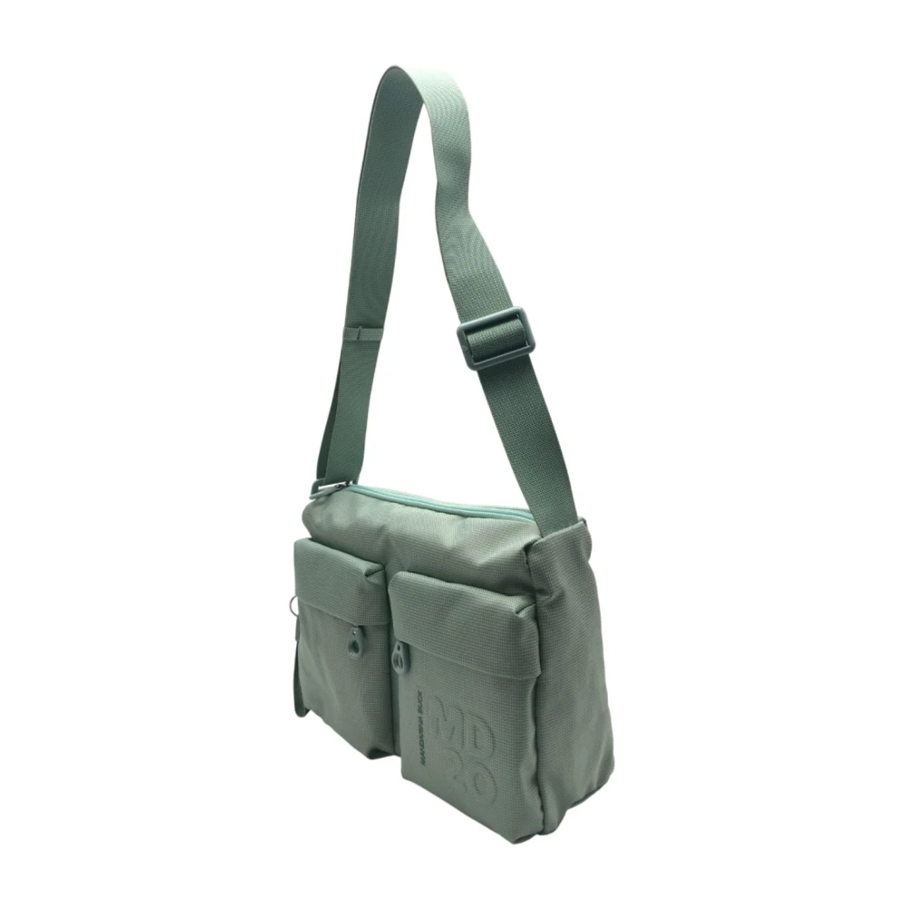 Mandarina Duck Stijlvolle Schoudertas met Meerdere Zakken Green Dames