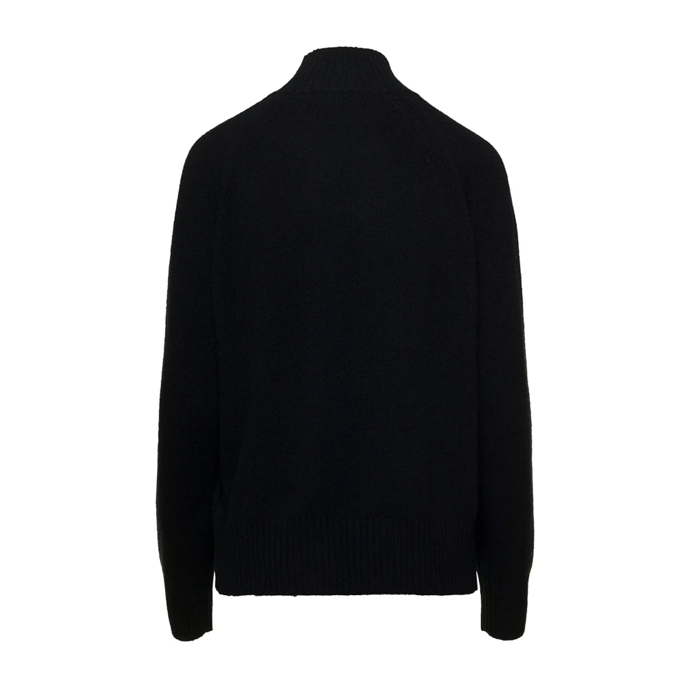 allude Zwarte Mockneck Sweater Black Dames