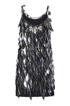 silver-leaf-embellished-asymmetric-dress