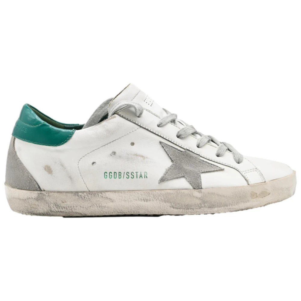 Golden Goose Superstar White Green Sneakers White, Dam