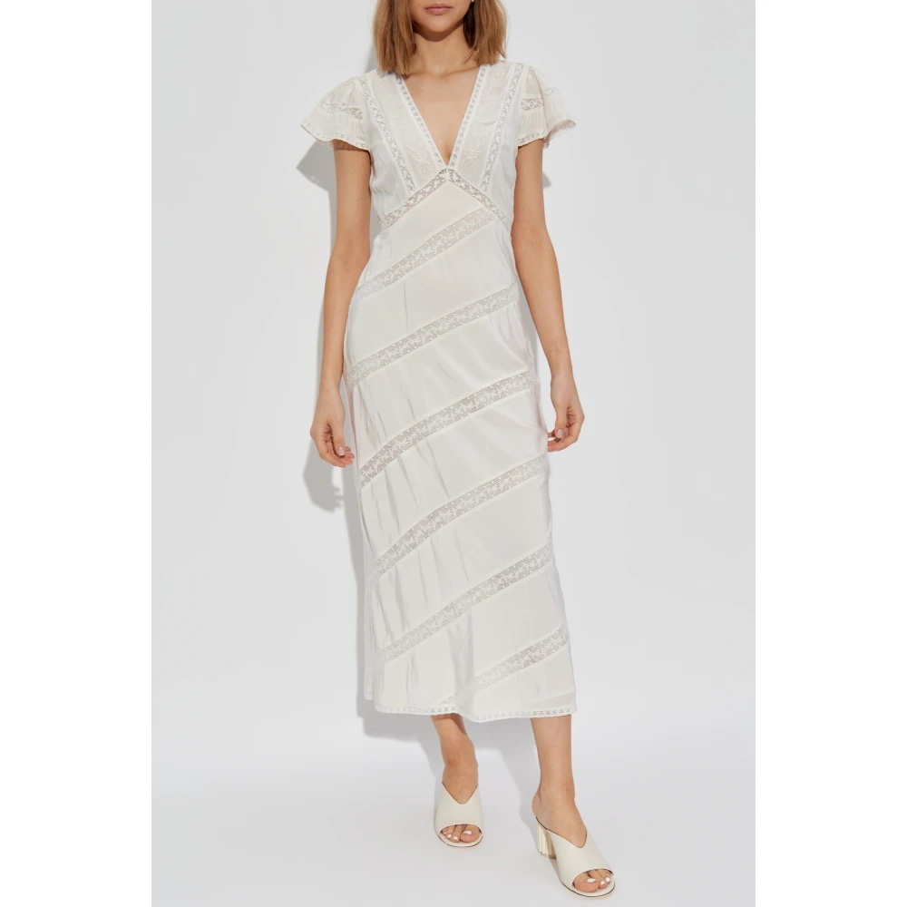 Loveshackfancy Jurk Perletta Beige Dames