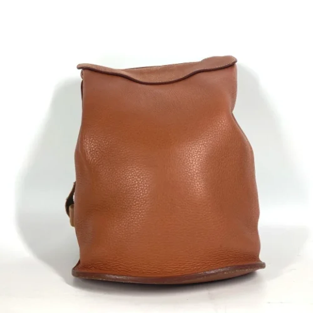 Hermès Vintage Pre-owned Leather backpacks Brown Dames