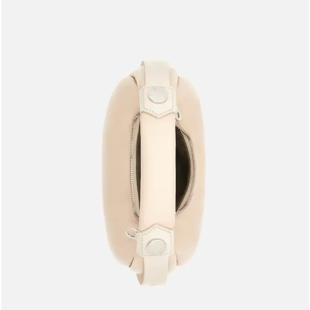 Hogan Zijden Nappa Hobo Tas met Metalen Studs Beige Dames