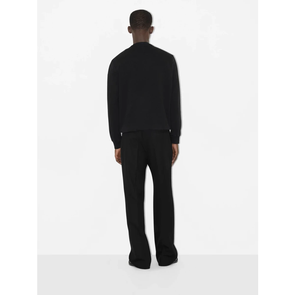 Burberry Geruit Katoenen Sweatshirt met Wapenschild Black Heren