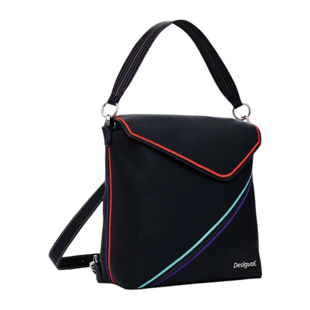 Desigual Zwart Jersey Donna Herfst Winter Collectie Black Dames