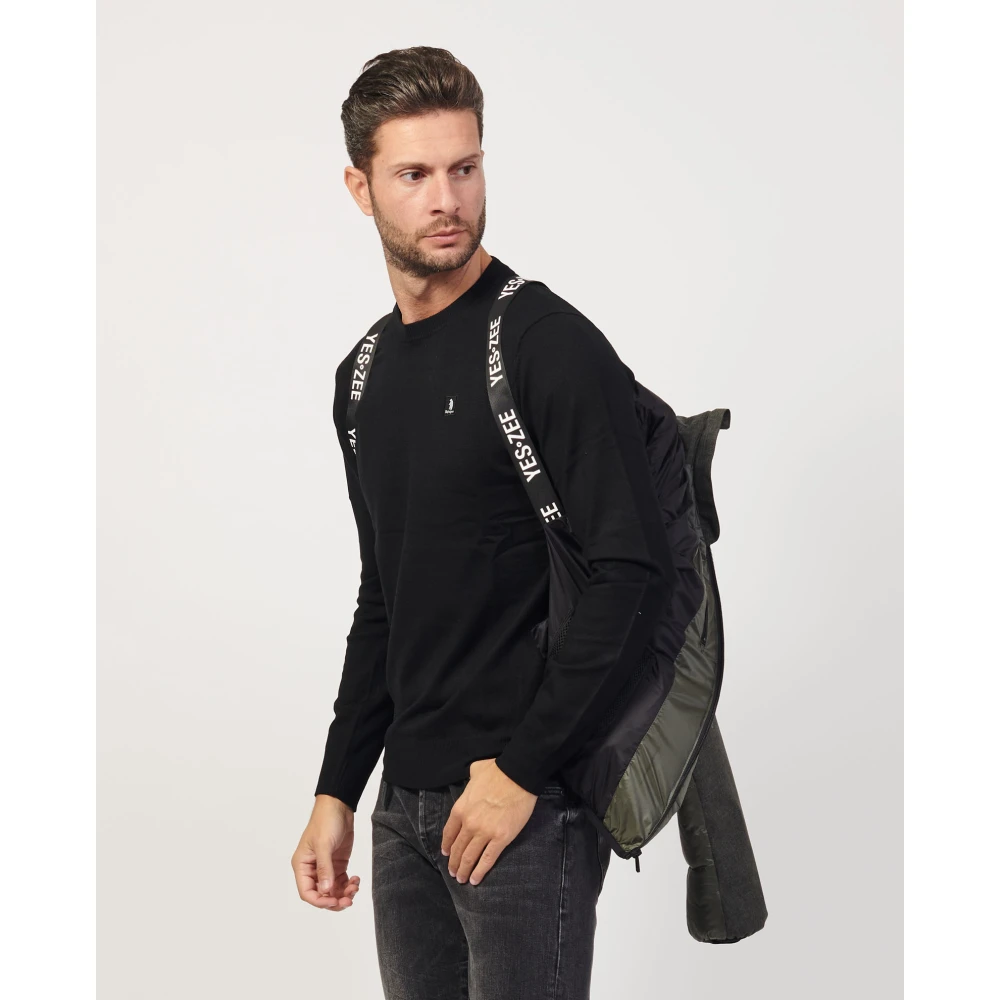 YES ZEE Gewatteerde groene jas met softshell inzetstukken Green Heren