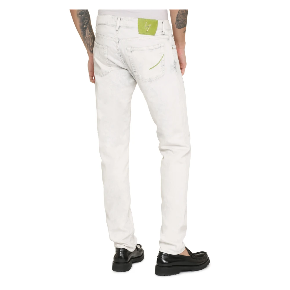 Hand Picked Versleten Slim Fit Jeans Gray Heren