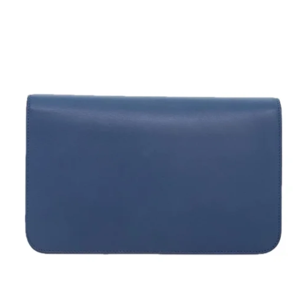 Fendi Vintage Pre-owned Leather clutches Blue Dames