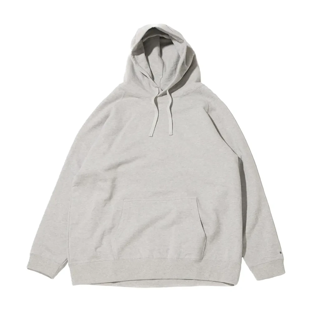 Snow Peak Gray Hoodies, Male, M, Cotton Pullover Hoodie