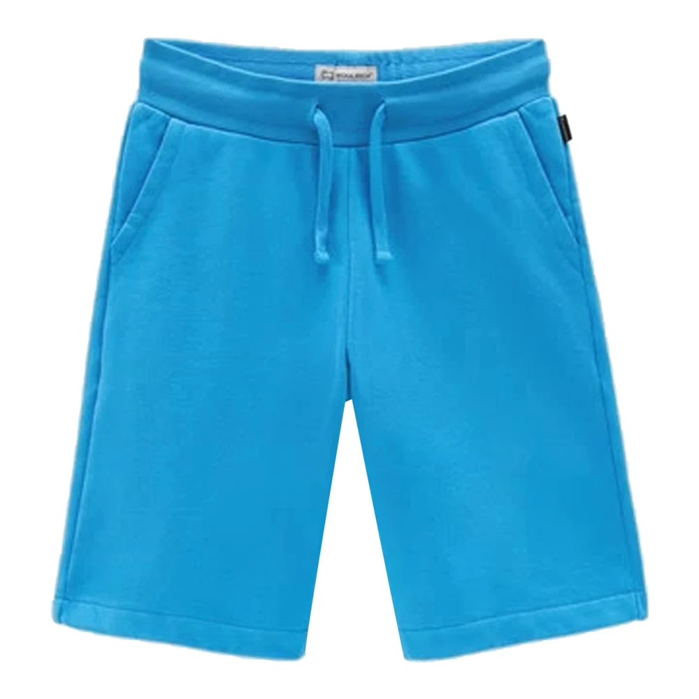 Woolrich Boys Blue Cotton Fleece Shorts - Shorts - 12 Y - Kids