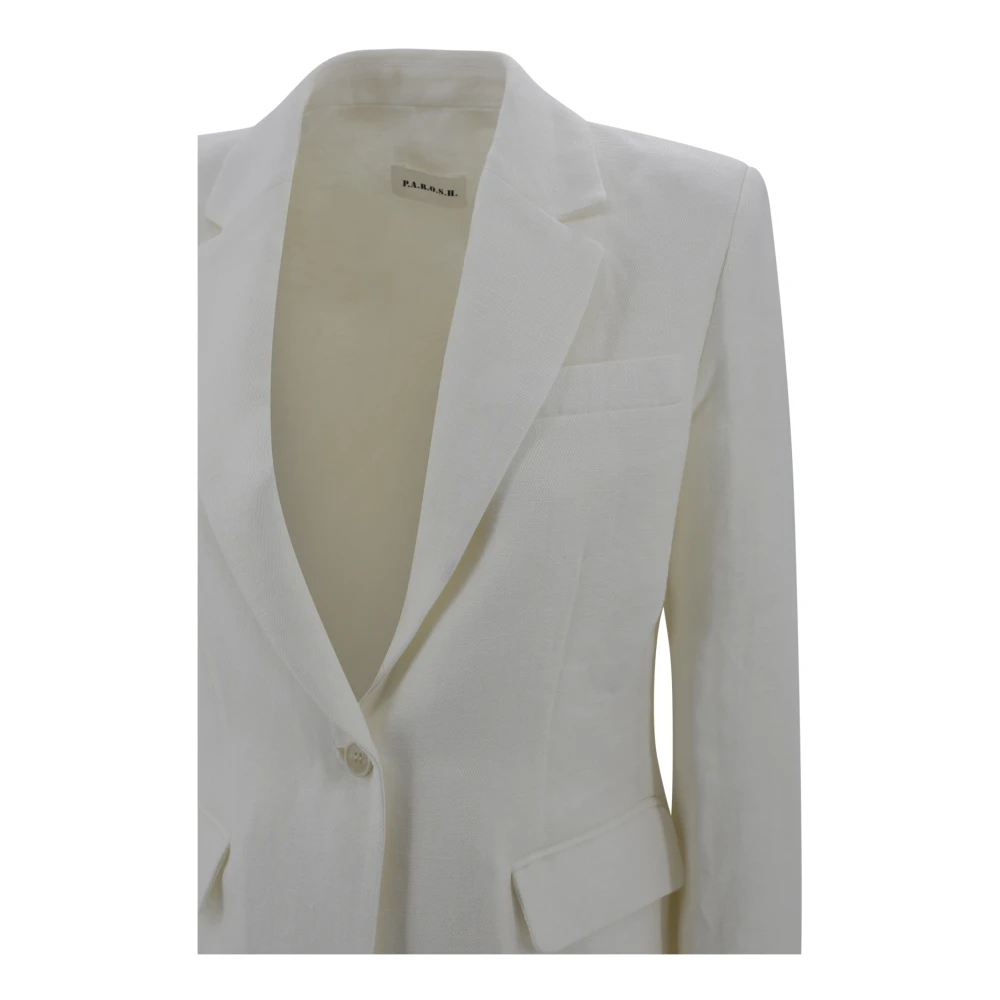 P.a.r.o.s.h. Roomblazer met knoopsluiting Beige Dames
