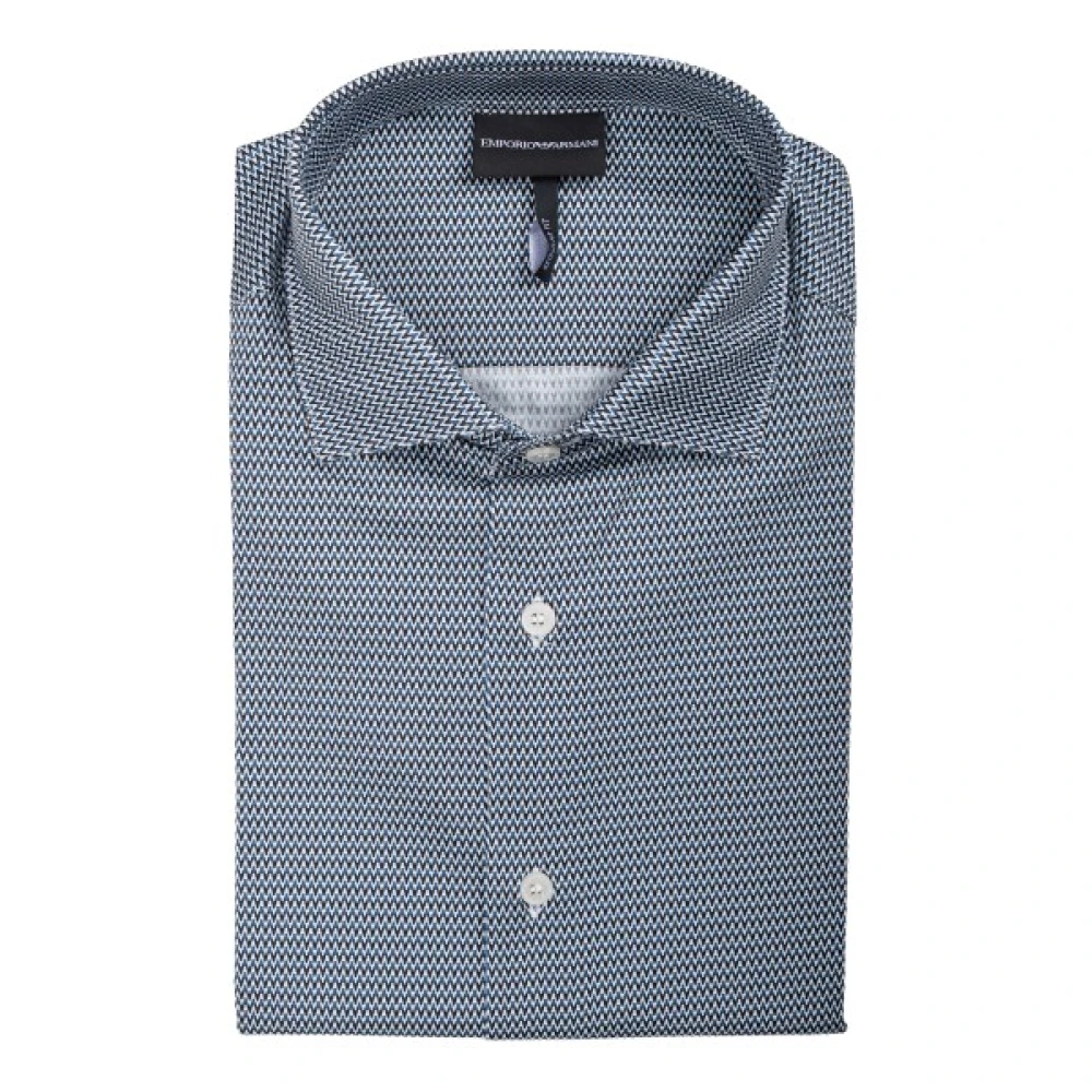 Emporio Armani Herren Blau Shirts, Sgröße: