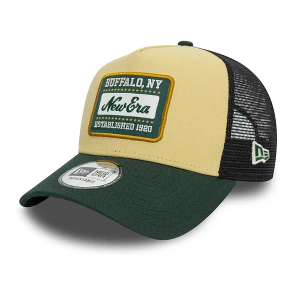 new era Groene Patch Canvas Trucker Hoed Multicolor Heren